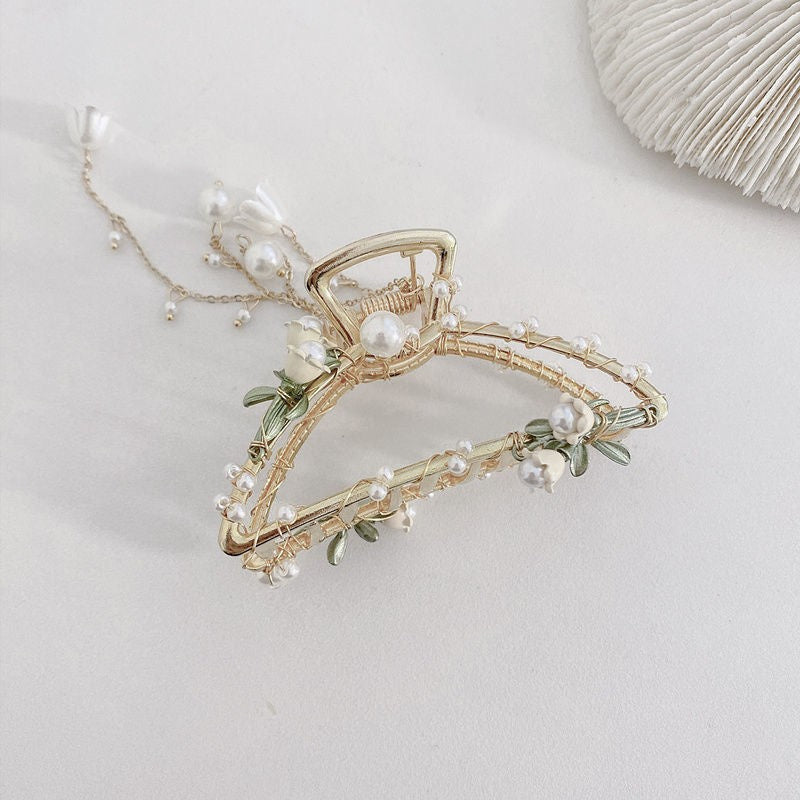 Copper Alloy Acrylic Resin Hair Accessories Classical Orchid