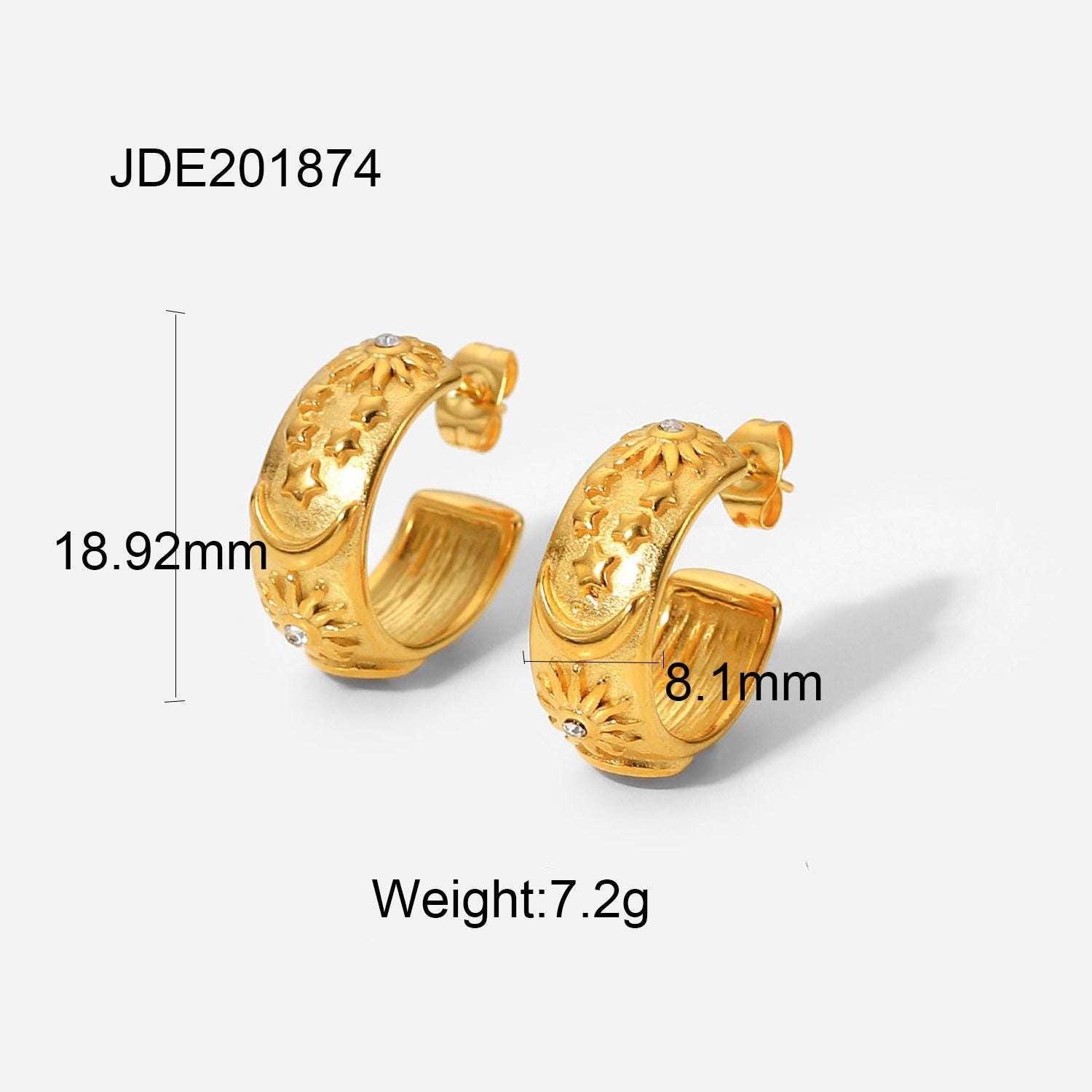 Women's Fashionable Diamond-set Stainless Steel Earrings