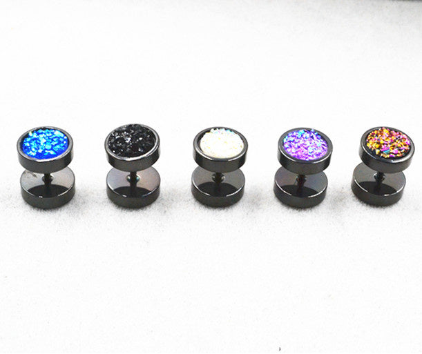 Anti-Opal Stainless Steel Auricular Needle Frosted Ear Studs