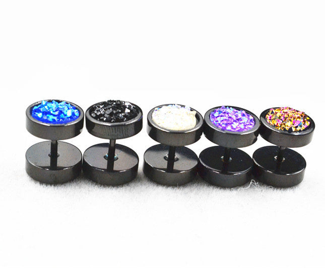 Anti-Opal Stainless Steel Auricular Needle Frosted Ear Studs