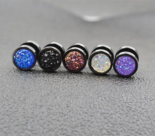 Anti-Opal Stainless Steel Auricular Needle Frosted Ear Studs