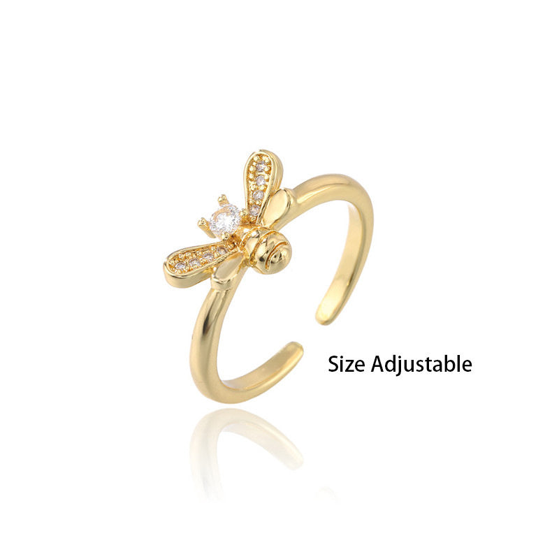 INS Wind Adjustable Small Bee Ring