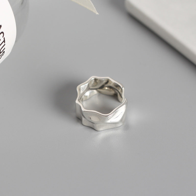 Ladies Sterling Silver Retro Ring