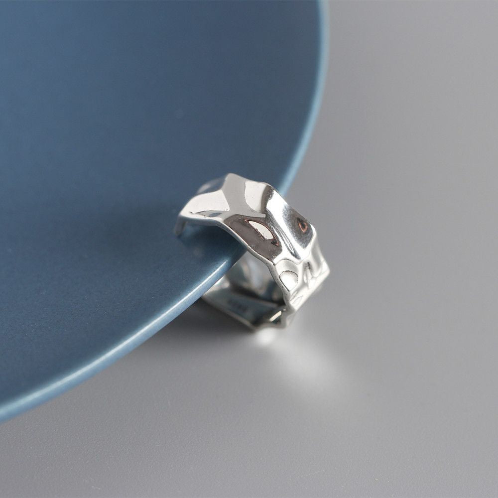 Ladies Sterling Silver Retro Ring