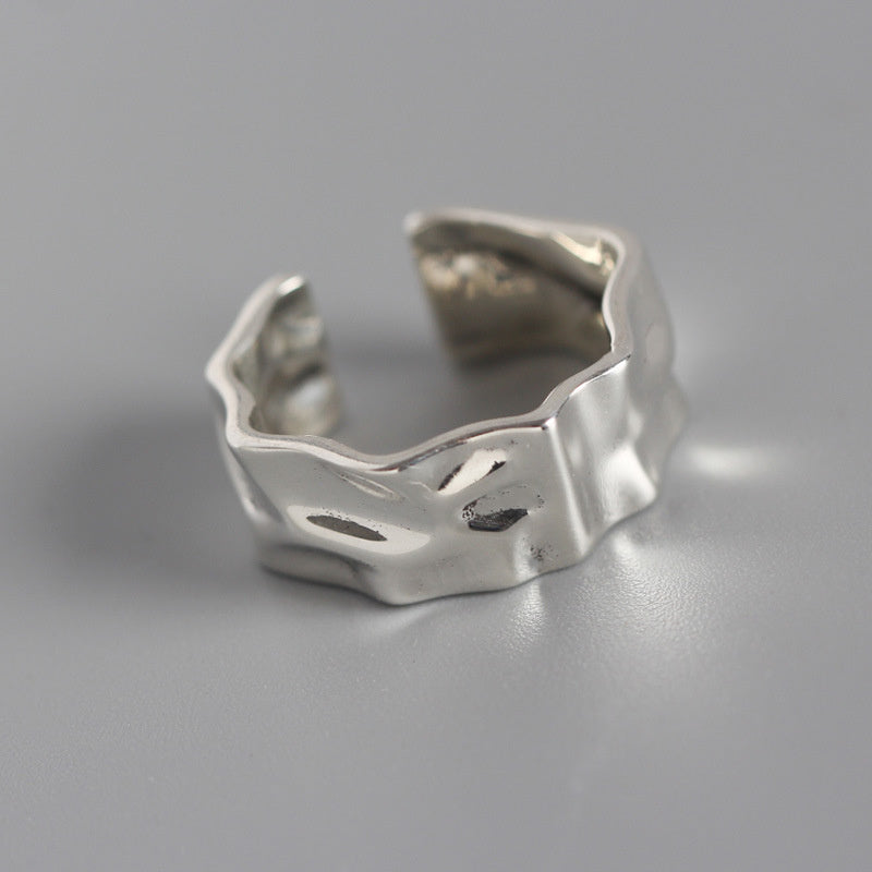 Ladies Sterling Silver Retro Ring