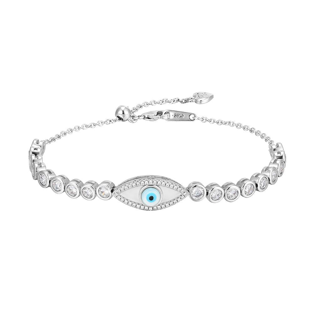 Devil's Eye Bracelet S925 Sterling Silver Bracelet With Zircon Ornaments