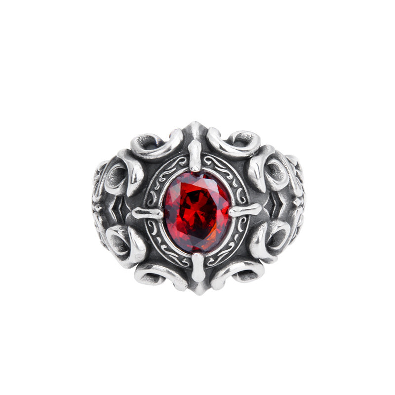 Sterling Silver Cross Totem Ring
