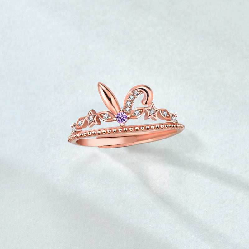 18K Parent-child Ring Cartoon Character