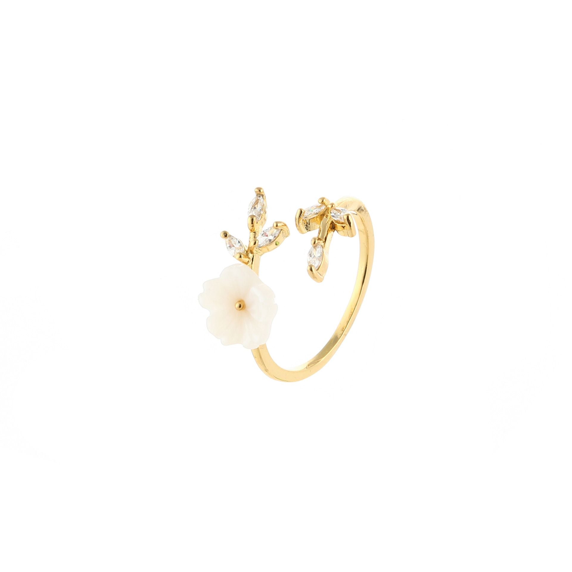 Accessories Branch Flower Open Ring Simple