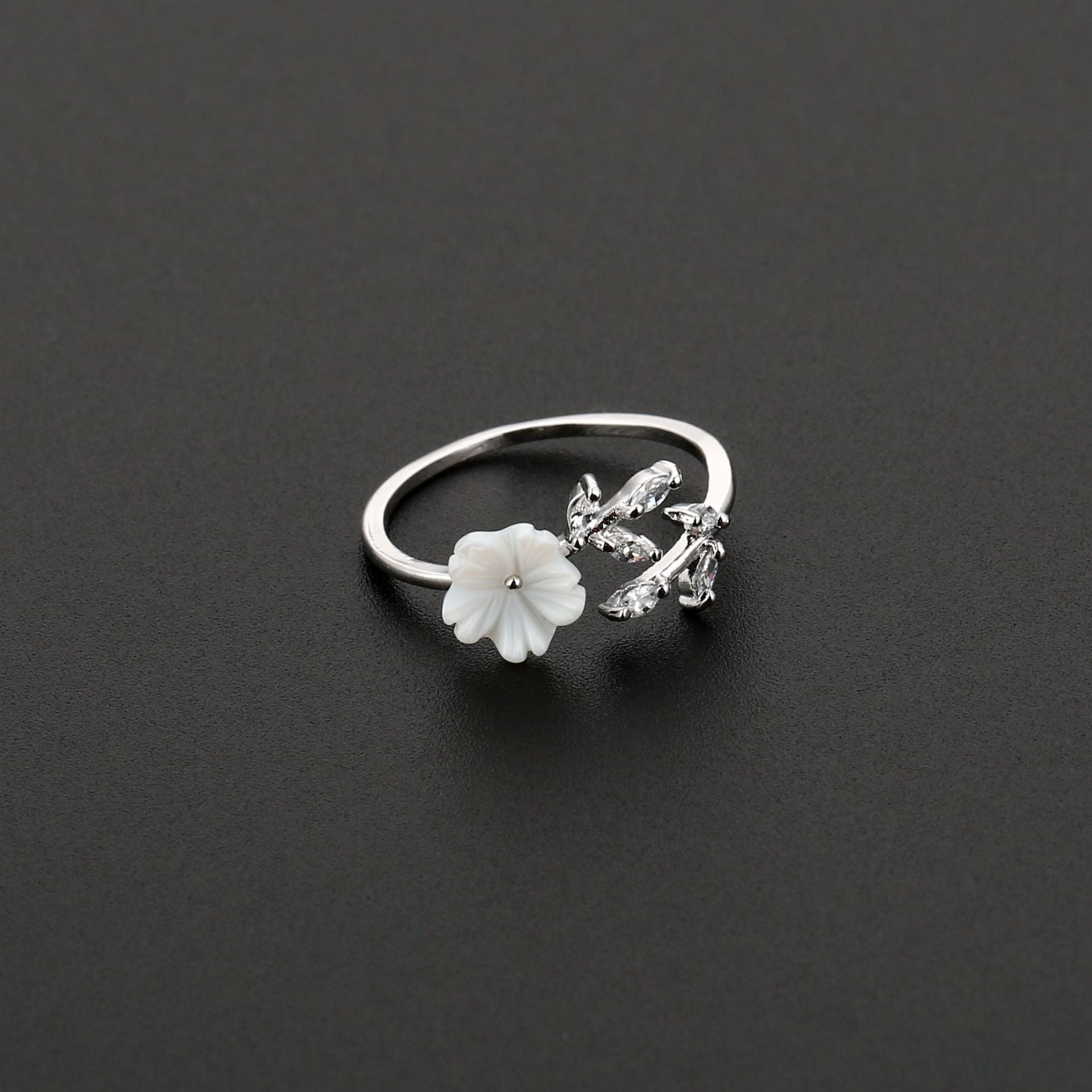 Accessories Branch Flower Open Ring Simple
