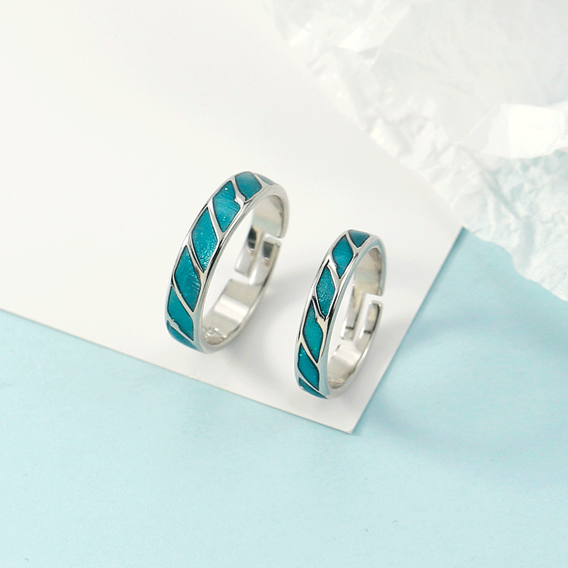 Small Crowd Design Fashion Simple Sky City Couple Ring