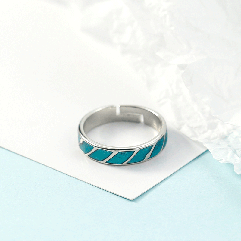 Small Crowd Design Fashion Simple Sky City Couple Ring