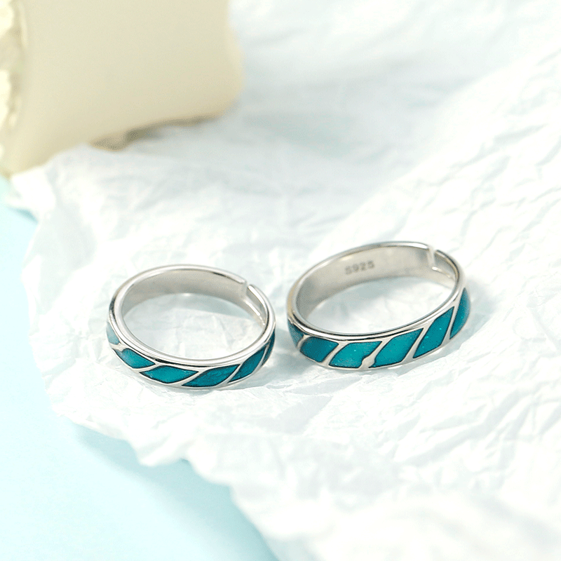 Small Crowd Design Fashion Simple Sky City Couple Ring