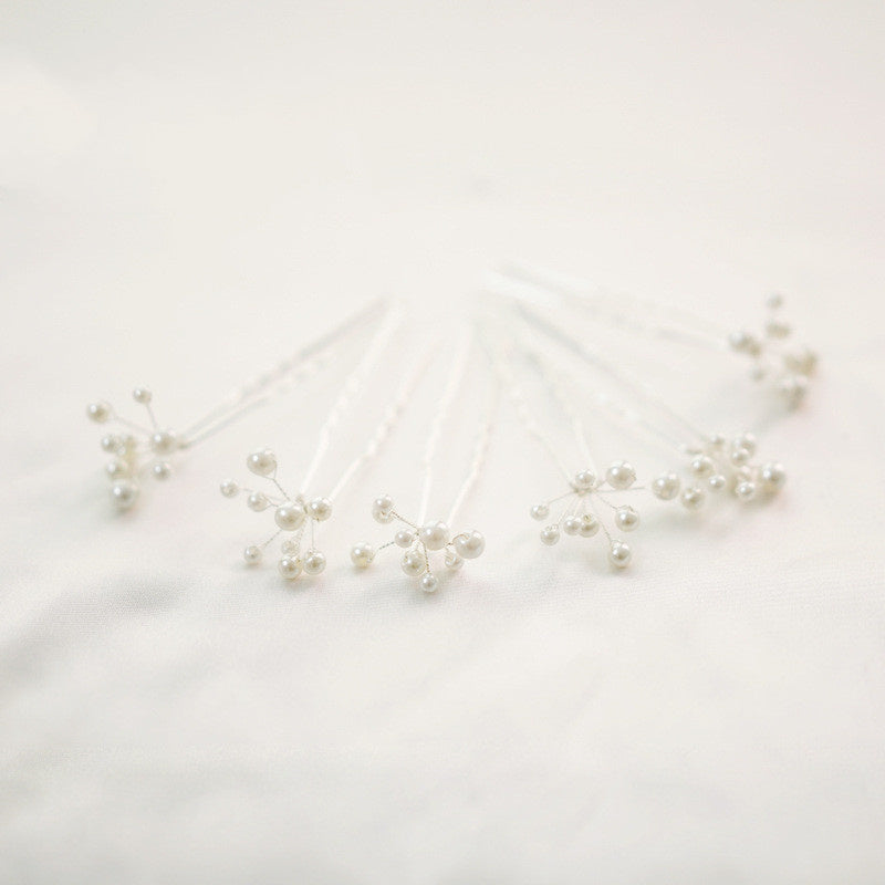 Bridal Pearl Hairpin Wedding Tiara