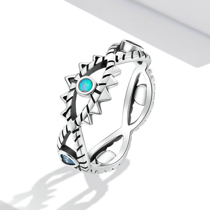 S925 Sterling Silver Devil's Eye Ring