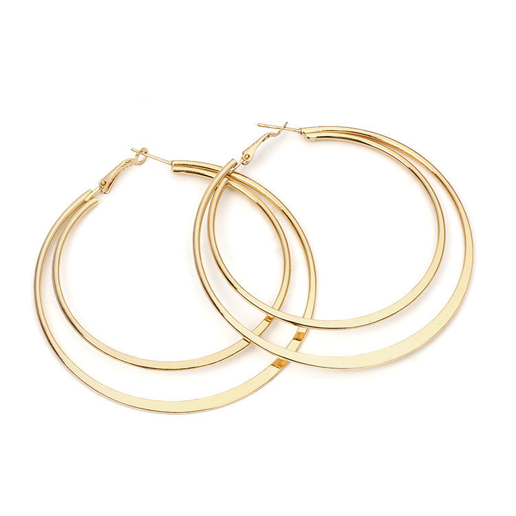European And American New Metal Exaggerated Earring Geometry