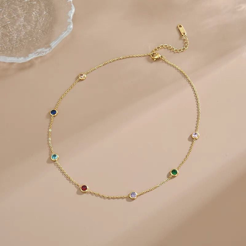 Five-colored Titanium Steel Bracelet Women's Delicate And Light Luxury
