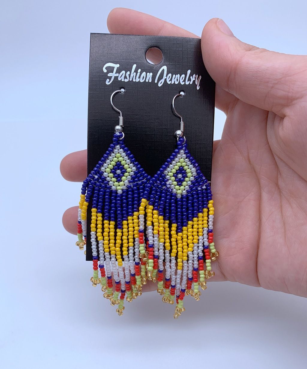 Colorful Rice Bead Ear Ornaments Ethnic Style Handmade Bohemian Tassel Earrings