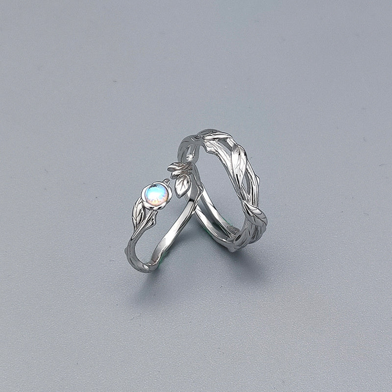 Design Thorn Rose Couple Ring Pair