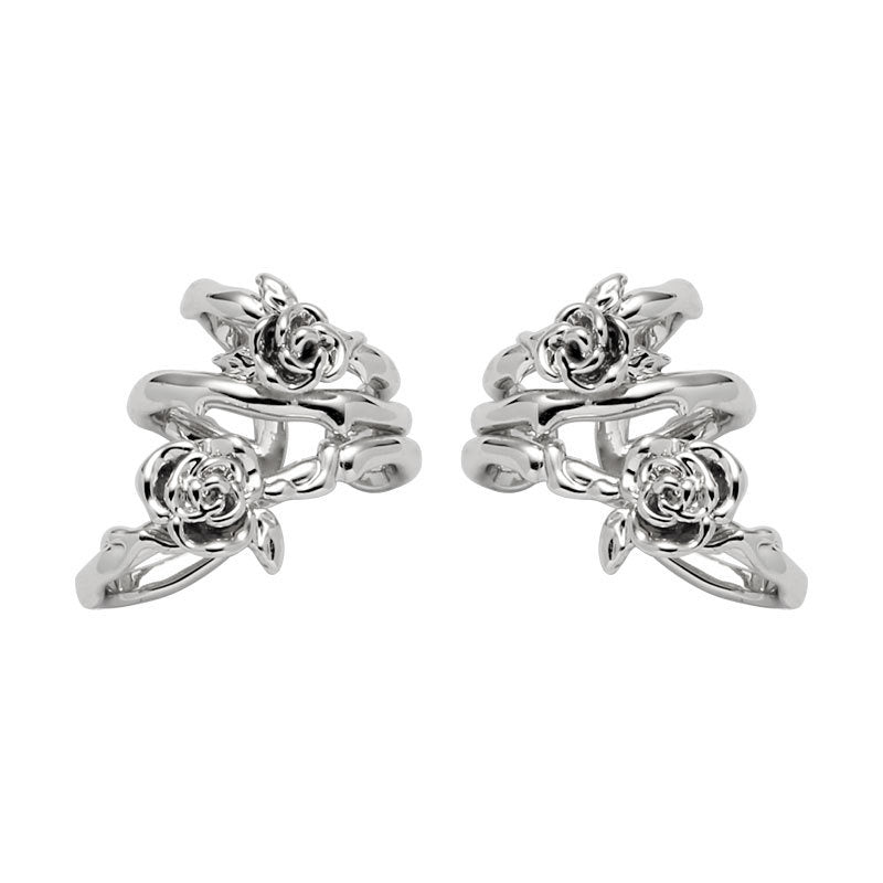 Design Niche Silver Pin Personalized Three-dimensional Earrings