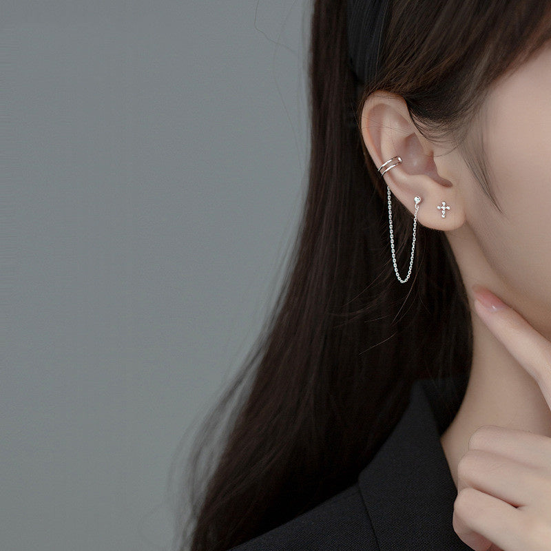 One-piece Earring And Ear Bone Clip Female Xia Chunyin