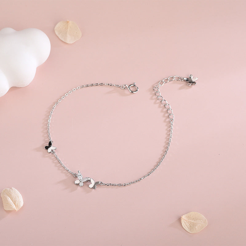 Smooth Butterfly Bracelet Sen Series Small Fresh And Sweet Flower Tassel Bracelet