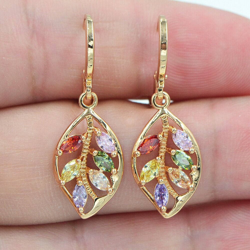Creative Jagged Faux Wood Gold Leaf Earrings
