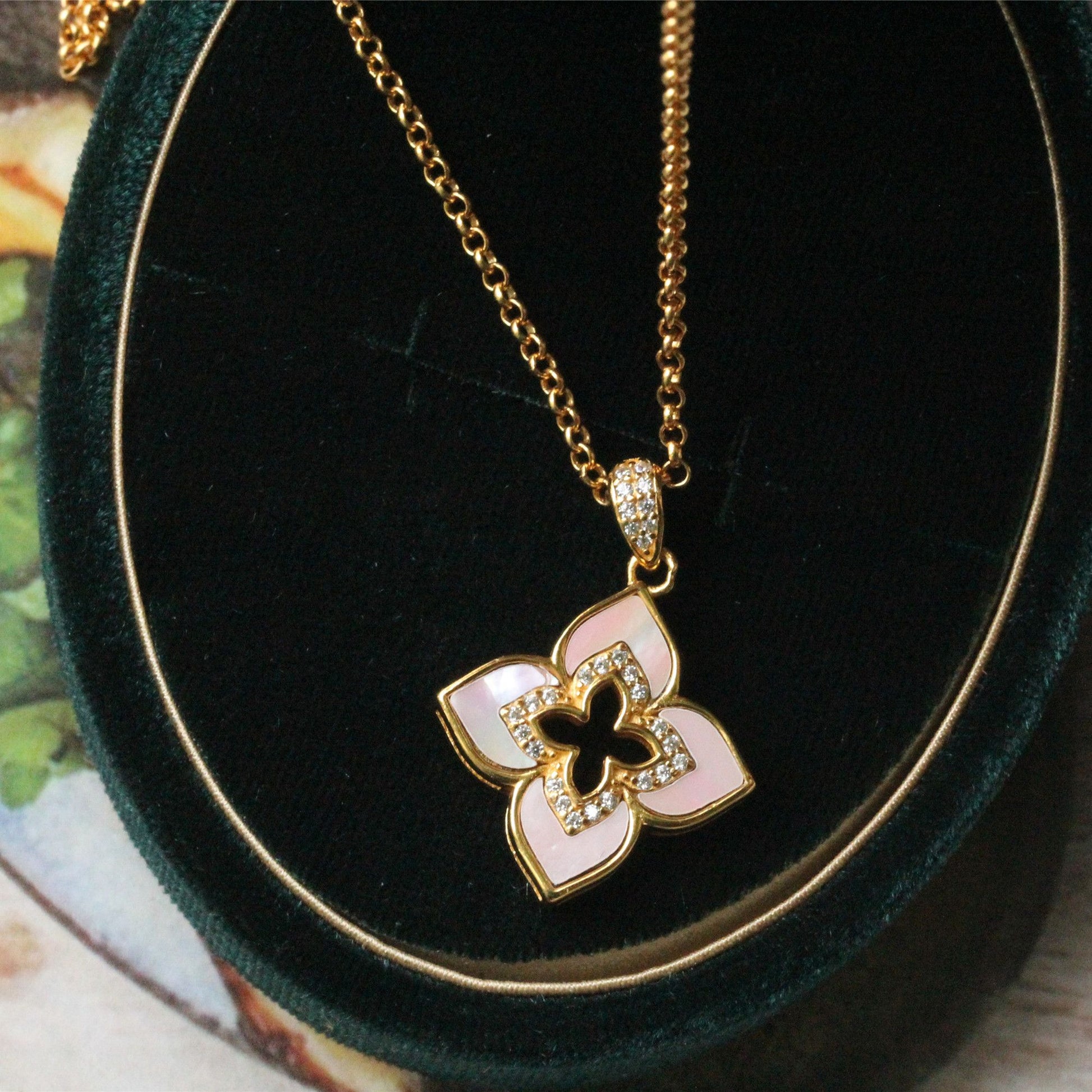 925 Sterling Silver Gilded Classic Four-leaf Clover Earrings