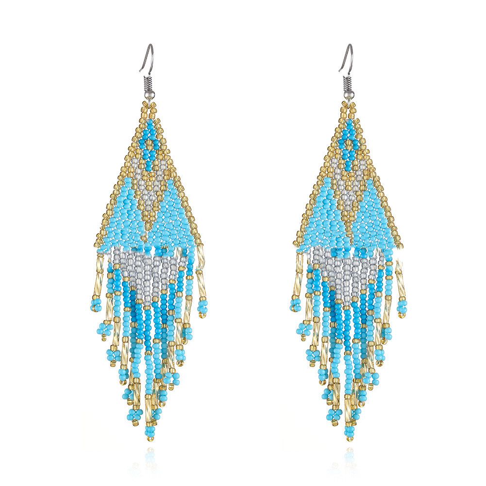 Colored Bohemian Pearl Earrings