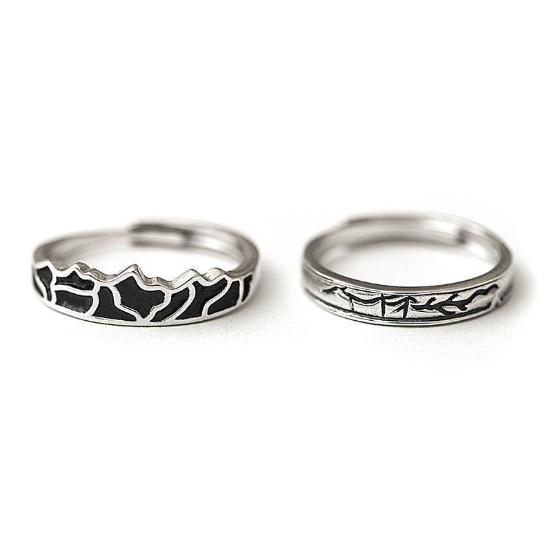 Student Couple Rings Thai Silver Vintage