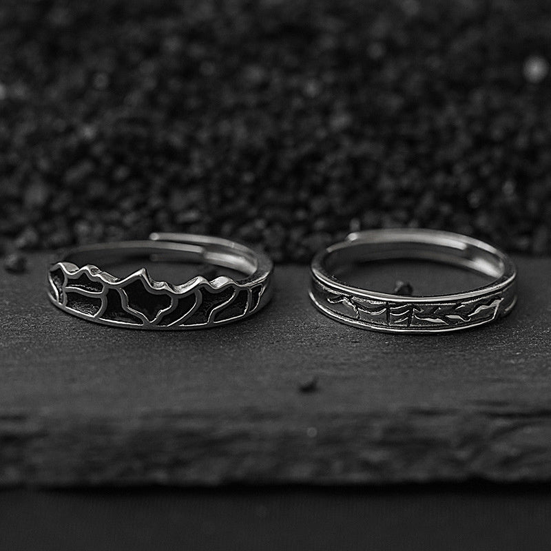 Student Couple Rings Thai Silver Vintage