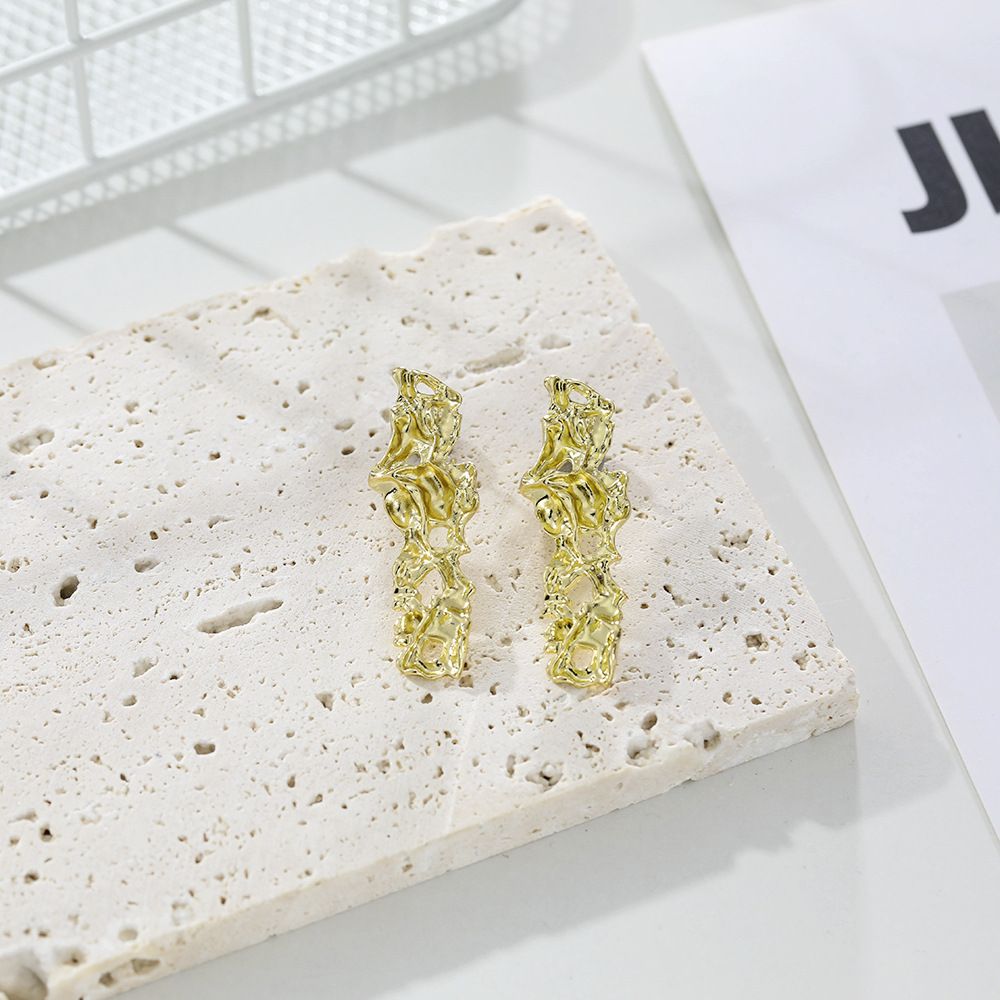 Stylish And Simple Metal Geometric Irregular Earrings
